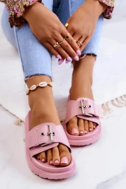 Klasyczne Klapki Damskie Big Star JJ274A308 Różowe