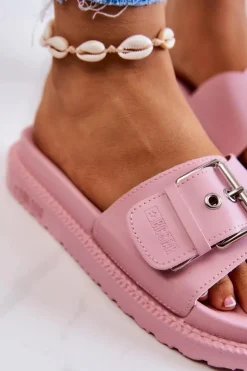 Klasyczne Klapki Damskie Big Star JJ274A308 Różowe