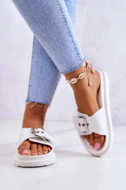 Klasyczne Klapki Damskie Big Star JJ274A309 Białe