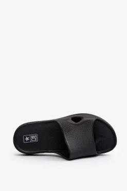 Klasyczne Klapki Damskie Czarne Juniria