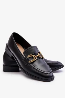 Klasyczne Mokasyny Damskie Czarne Lorien