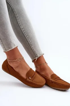Klasyczne Mokasyny Damskie Camel Iramarie