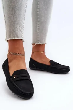 Klasyczne Mokasyny Damskie Czarne Iramarie