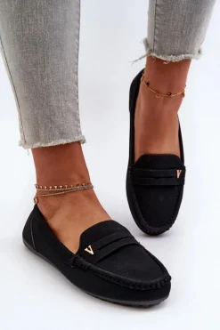 Klasyczne Mokasyny Damskie Czarne Iramarie