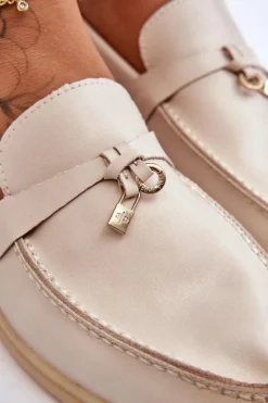 Klasyczne Mokasyny Damskie Beżowe Cortez