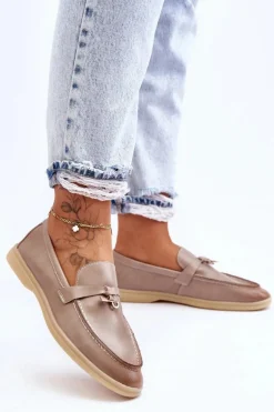 Klasyczne Mokasyny Damskie Szare Cortez