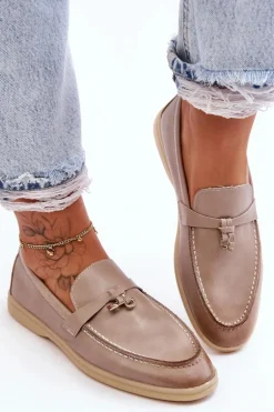 Klasyczne Mokasyny Damskie Szare Cortez