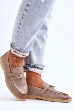 Klasyczne Mokasyny Damskie Szare Cortez