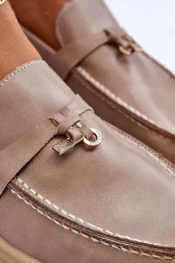 Klasyczne Mokasyny Damskie Szare Cortez