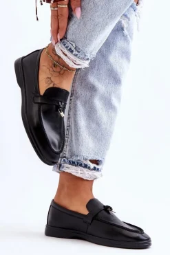 Klasyczne Mokasyny Damskie Czarne Cortez