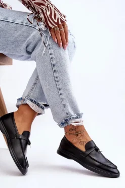 Klasyczne Mokasyny Damskie Czarne Cortez