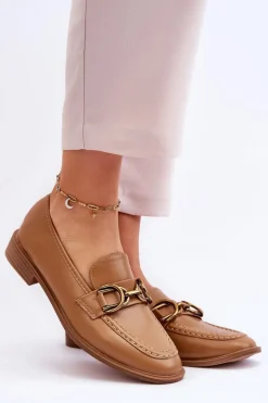 Klasyczne Mokasyny Damskie Brązowe Lorien