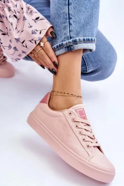 Klasyczne Niskie Trampki Big Star LL274095 Jasnoróżowe