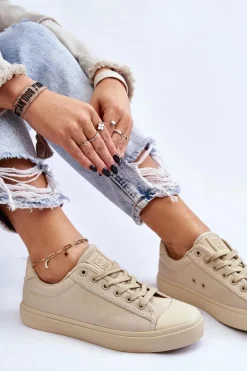 Klasyczne Niskie Trampki Big Star LL274094 Beżowe