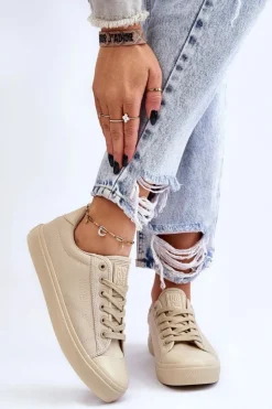 Klasyczne Niskie Trampki Big Star LL274094 Beżowe