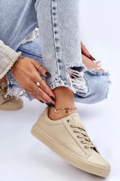Klasyczne Niskie Trampki Big Star LL274094 Beżowe