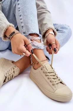 Klasyczne Niskie Trampki Big Star LL274094 Beżowe