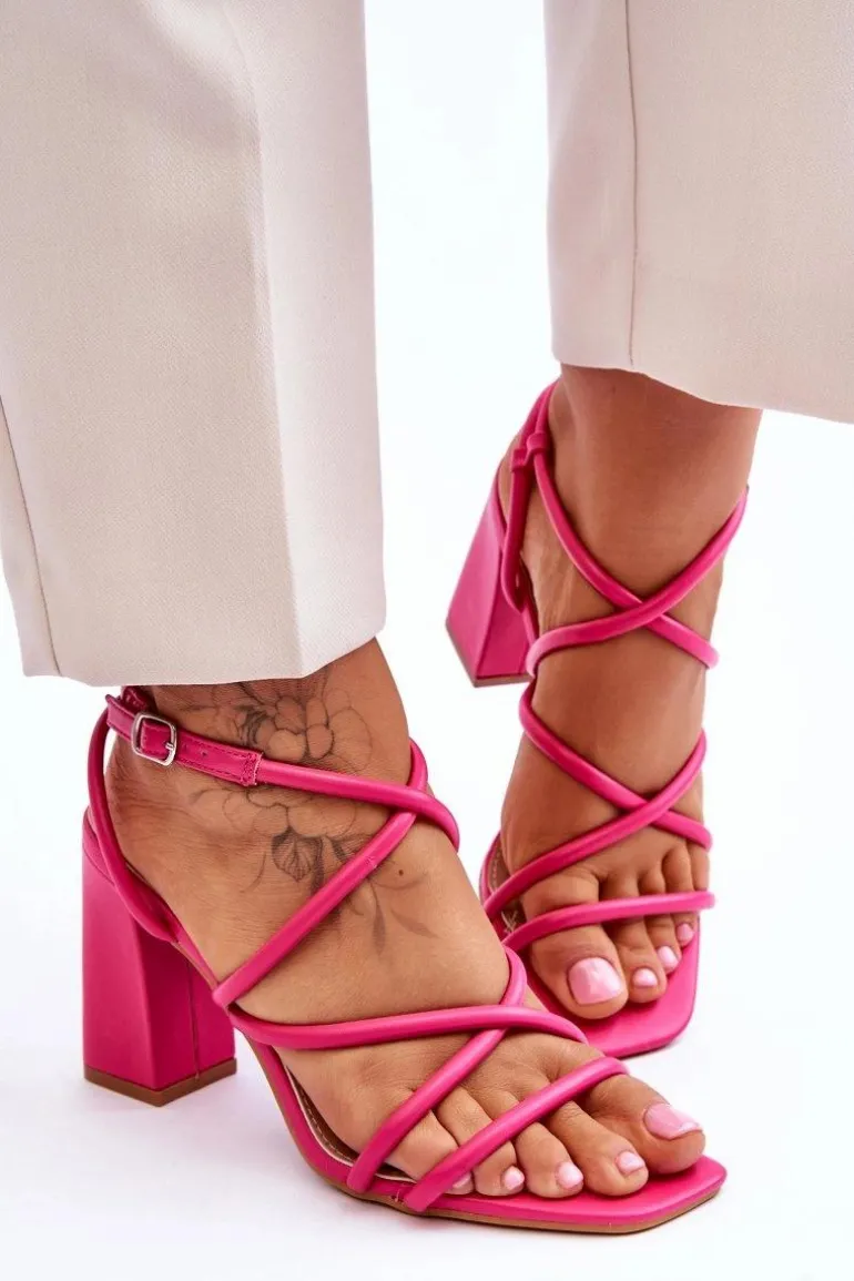 Klasyczne Sandały Na Obcasie Fuksja Lucetta