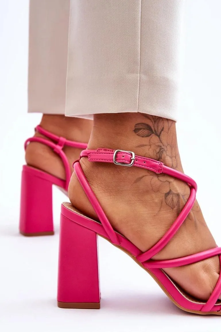 Klasyczne Sandały Na Obcasie Fuksja Lucetta
