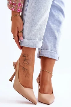 Klasyczne Szpilki W Szpic Beżowe Whitley