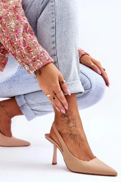 Klasyczne Szpilki W Szpic Beżowe Whitley