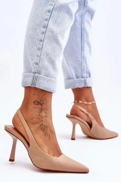 Klasyczne Szpilki W Szpic Beżowe Whitley