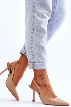 Klasyczne Szpilki W Szpic Beżowe Whitley