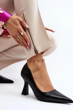 Klasyczne Szpilki W Szpic Czarne Delimena