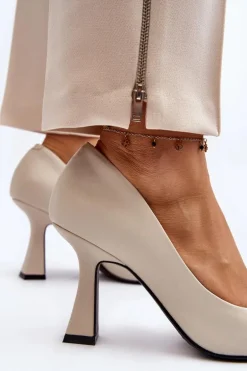 Klasyczne Szpilki W Szpic Jasnobeżowe Delimena