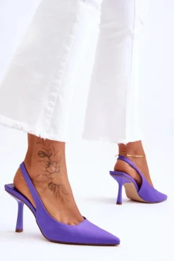 Klasyczne Szpilki W Szpic Fioletowe Whitley