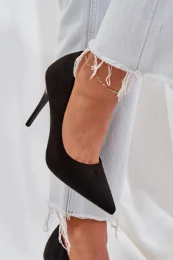 Klasyczne Szpilki Z Eko Zamszu Czarne Navinda