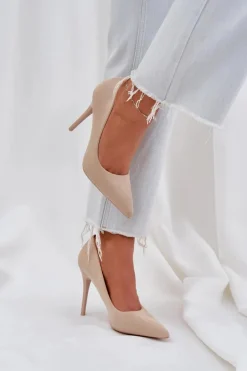 Klasyczne Szpilki Z Eko Zamszu Jasnobeżowe Navinda