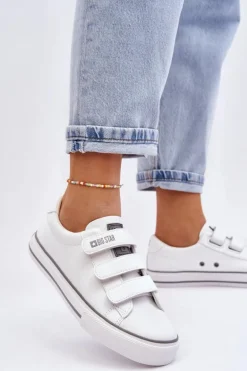 Klasyczne Tenisówki Na Rzepy Big Star LL274A205 Białe