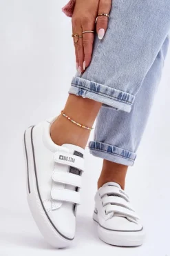 Klasyczne Tenisówki Na Rzepy Big Star LL274A205 Białe