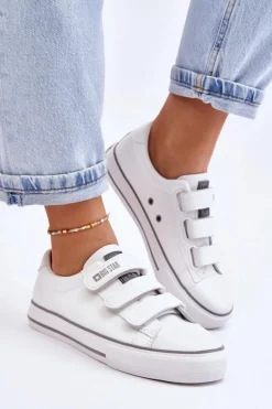 Klasyczne Tenisówki Na Rzepy Big Star LL274A205 Białe