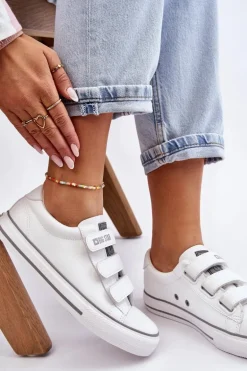 Klasyczne Tenisówki Na Rzepy Big Star LL274A205 Białe