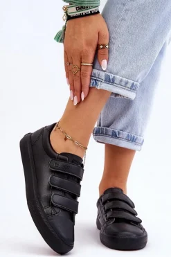 Klasyczne Tenisówki Na Rzepy Big Star LL274A206 Czarne