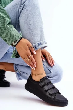 Klasyczne Tenisówki Na Rzepy Big Star LL274A206 Czarne