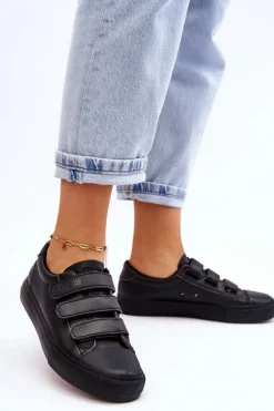 Klasyczne Tenisówki Na Rzepy Big Star LL274A206 Czarne