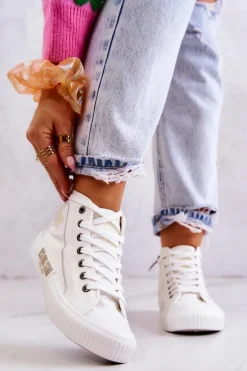 Klasyczne Wysokie Trampki Big Star JJ274379 Białe