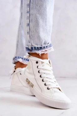 Klasyczne Wysokie Trampki Big Star JJ274379 Białe