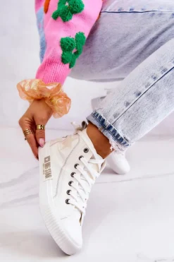 Klasyczne Wysokie Trampki Big Star JJ274379 Białe