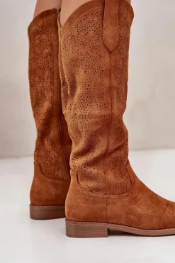 Kozaki Damskie Ażurowe Camel S.Barski HY42-132