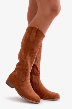 Kozaki Damskie Ażurowe Camel S.Barski HY42-132