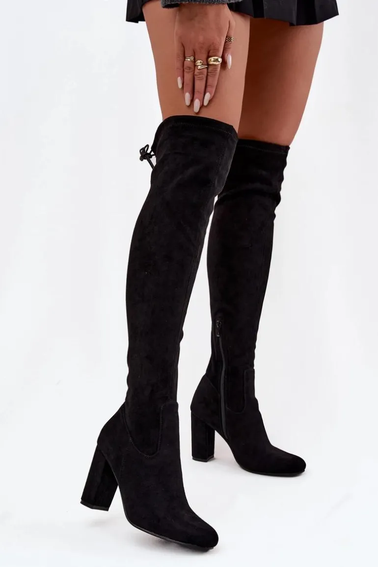 Kozaki Damskie Na Słupku Czarne Xamarin