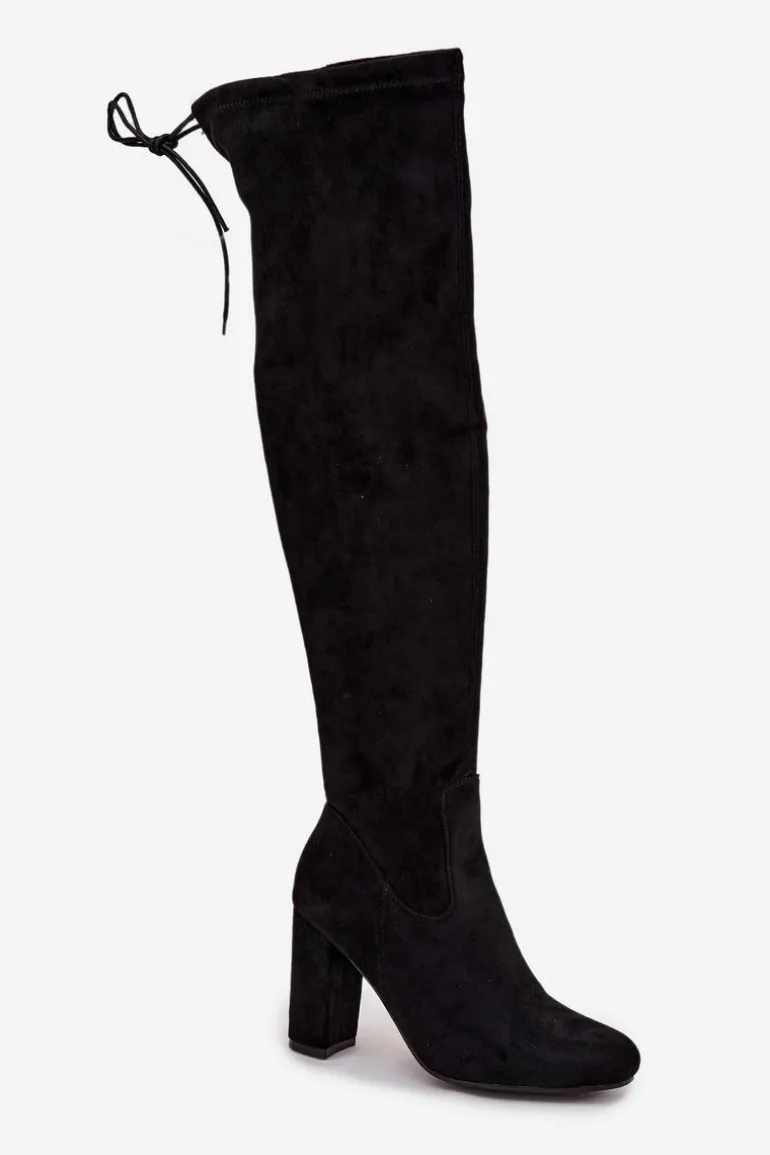 Kozaki Damskie Na Słupku Czarne Xamarin