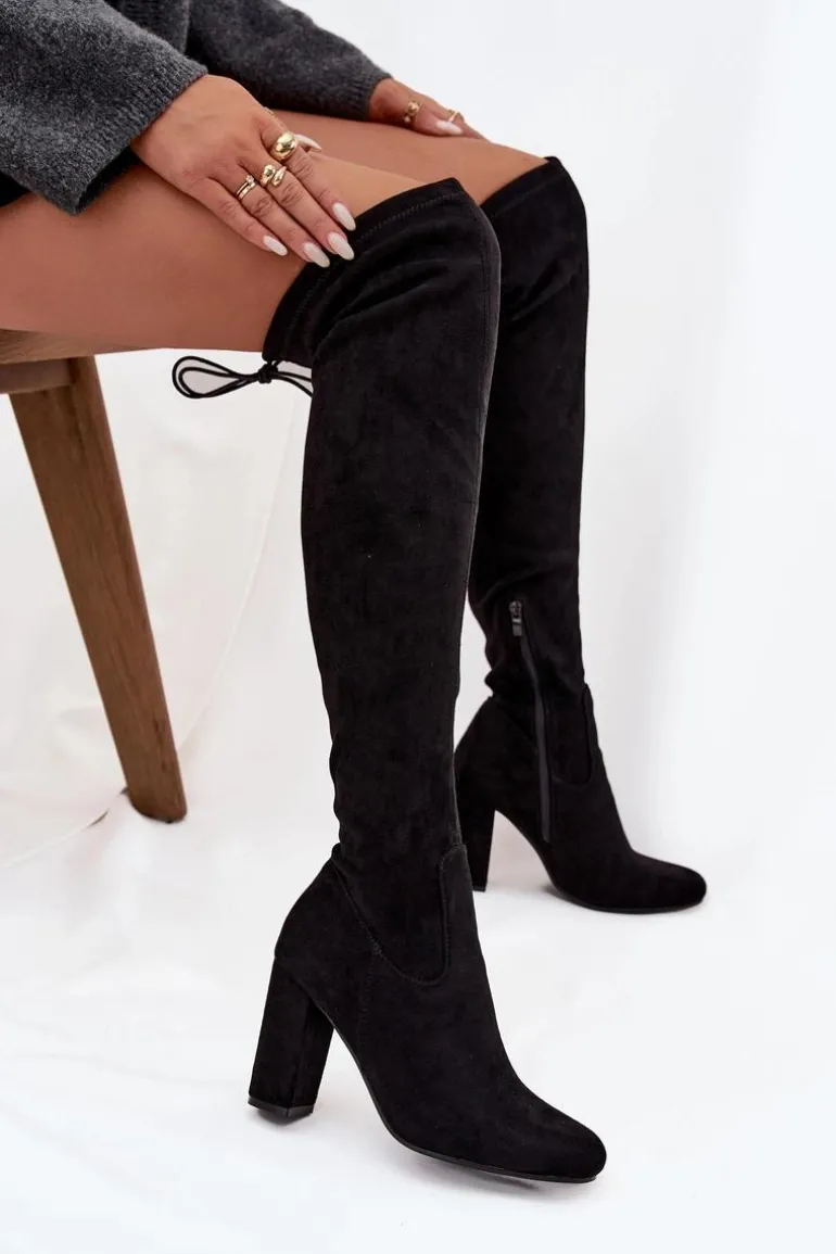 Kozaki Damskie Na Słupku Czarne Xamarin