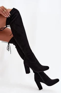 Kozaki Damskie Na Słupku Czarne Xamarin