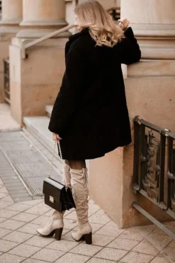 Kozaki Damskie Na Słupku Zamszowe Beżowe Monleek