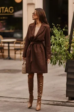 Kozaki Damskie Na Szpilce Ciemnobeżowe Sirenpha